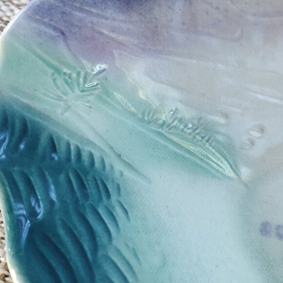 Studio Art Pottery Bowls Set of 2, Carol Smeraldo Hand Painted 12.5" and 6.75" - Picture 4 of 14